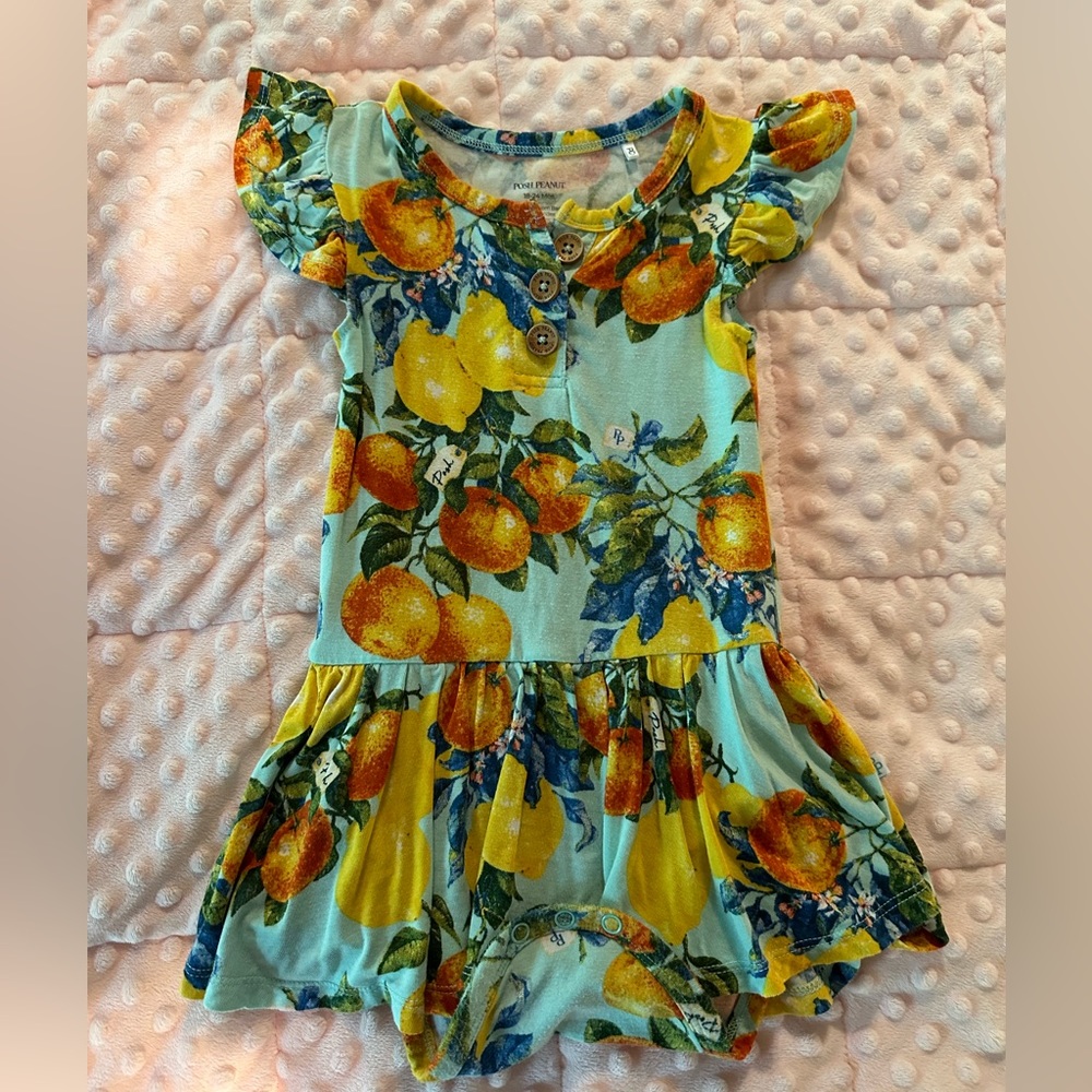 Posh  peanut twirl skirt onsie